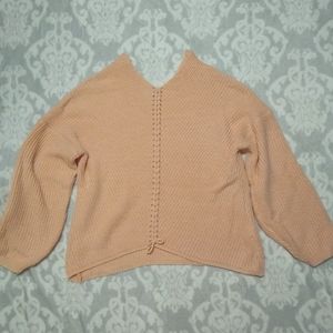 Blush Pink Pull Over Knit Sweater (L)